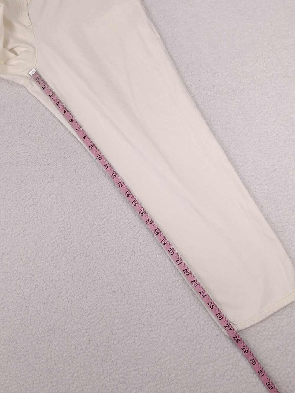 Eileen Fisher Undyed Utility Organic Cotton Tapered Pant minimalist ivory white - Picture 7 of 16